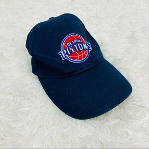 DETROIT PISTONS basketball embroidered cotton navy hat one size fits most